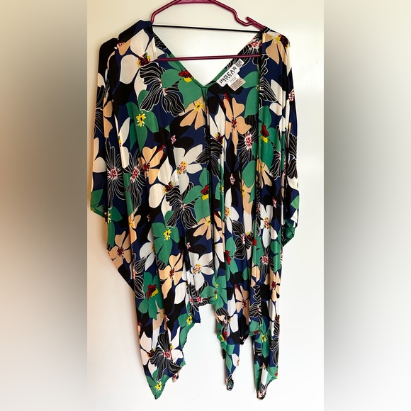 Ingear Resort kimono style cover up multi color floral print - Picture 2 of 7